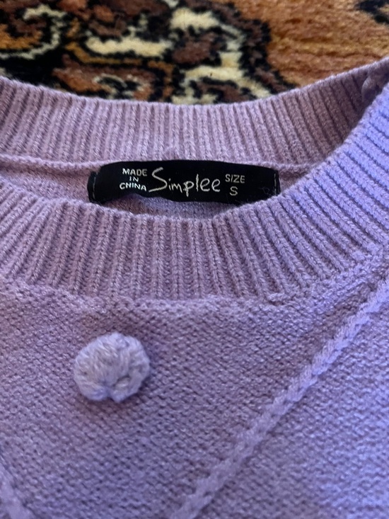 Simplee Lavender Sweater - Picture 2 of 3
